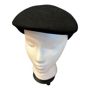 Wool flat cap black for excellent condition small/medium